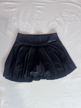 Chamela Black Athletic Skirt with Built-In Shorts